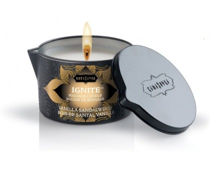 Массажная свеча Ignite Vanilla Sandalwood с ароматом ванили и сандала - 170 гр.