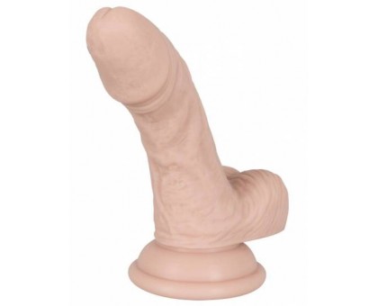 Телесный фаллоимитатор Silicone Dildo Size S - 15 см.