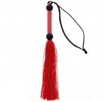 Красная мини-плеть из силикона и акрила SILICONE FLOGGER WHIP - 25,6 см.