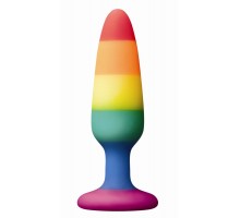 Радужная пробка Colours Pride Edition Pleasure Plug Small - 11 см.