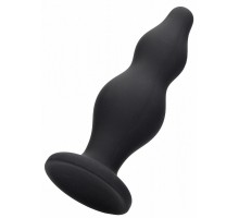 Черная анальная пробка Bubble Butt Plug - 11,6 см.