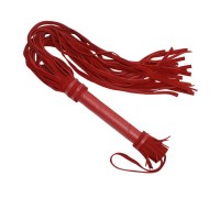 Красная плеть с кожаной ручкой - 65 см.