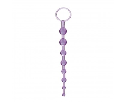 Фиолетовая анальная цепочка First Time Love Beads - 21 см.