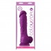 Фиолетовый фаллоимитатор на присоске ColourSoft  8  Soft Dildo - 23,5 см.