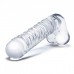 Прозрачный фаллоимитатор 8  Realistic Ribbed Glass Dildo - 20,3 см.
