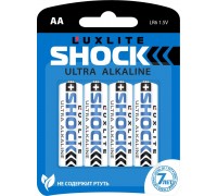 Батарейки Luxlite Shock (BLUE) типа АА - 4 шт.