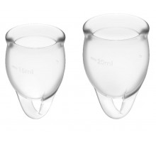 Набор прозрачных менструальных чаш Feel confident Menstrual Cup