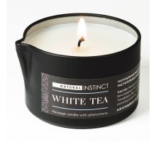 Массажная свеча с феромонами Natural Instinct WHITE TEA - 70 мл.
