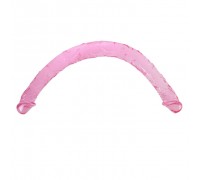 Двухголовый розовый фаллоимитатор - 44,5 см.