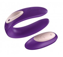 Фиолетовый вибратор для пар Satisfyer Double Plus Remote с пультом ДУ