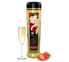 Массажное масло с ароматом клубники и шампанского Romance - 240 мл. 