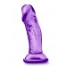 Фиолетовый фаллоимитатор на присоске SWEET N SMALL 4INCH DILDO - 11,4 см. 