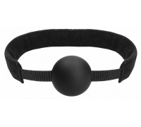 Черный кляп-шарик V V Adjustable Ball Gag на липучке