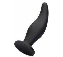 Черная анальная пробка Curve Butt Plug - 11,4 см.