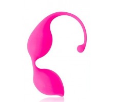 Миндалевидные вагинальные шарики розового цвета  с хвостиком
