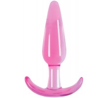 Гладкая розовая анальная пробка Jelly Rancher T-Plug Smooth - 10,9 см.