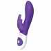 Фиолетовый вибромассажёр The Come Hither Rabbit с клиторальным отростком - 22 см.