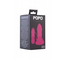 Розовая вибровтулка на присоске POPO Pleasure - 14 см.