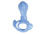 Голубое виброкольцо с клиторальным стимулятором