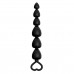 Черная анальная цепочка с 6 звеньями - 14,8 см.
