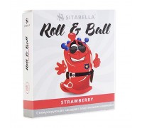 Стимулирующий презерватив-насадка Roll   Ball Strawberry