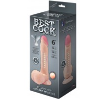 Телесный фаллоимитатор на присоске F F BEST COCK 6 - 19 см.