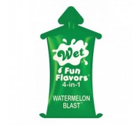 Разогревающий лубрикант Fun Flavors 4-in-1 Watermelon Blast с ароматом арбуза - 10 мл.