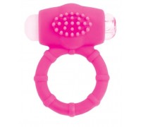 Розовое эрекционное виброкольцо A-toys