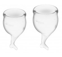 Набор прозрачных менструальных чаш Feel secure Menstrual Cup