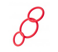 Набор из 3 красных эрекционных колец различного диаметра