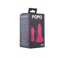Розовая вибровтулка средних размеров POPO Pleasure - 13 см.