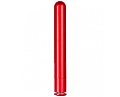 Красный гладкий вибратор METALLIX CORONA SMOOTH VIBRATOR - 14 см.