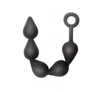 Чёрная анальная цепочка Black Edition Anal Super Beads - 40 см.