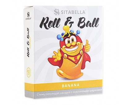 Стимулирующий презерватив-насадка Roll   Ball Banana