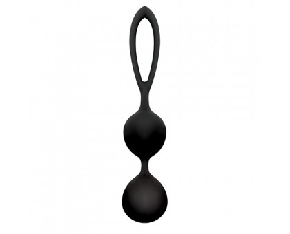 Чёрные вагинальные шарики из силикона BLACKBERRIES PUSSY SILICONE 