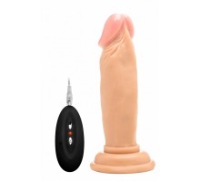 Телесный вибратор-реалистик Vibrating Realistic Cock 6  - 15 см.