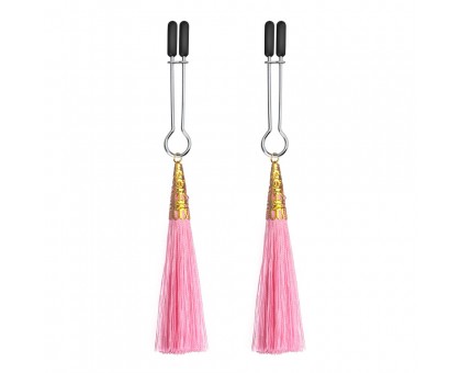 Зажимы на соски с декоративными розовыми кисточками