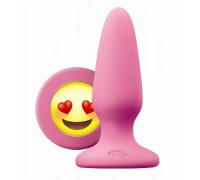 Розовая силиконовая пробка среднего размера Emoji ILY - 10,2 см. 