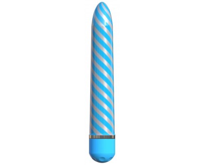 Голубой вибратор Sweet Swirl Vibrator - 21,3 см.