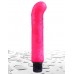 Ярко-розовый вибромассажер с загнутым кончиком XL G-Spot Softees - 16,2 см.