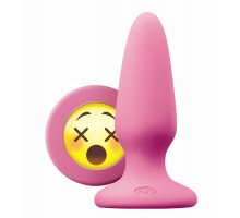 Розовая силиконовая пробка среднего размера Emoji WTF - 10,2 см. 