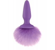 Фиолетовая анальная пробка с фиолетовым заячьим хвостом Bunny Tails Purple