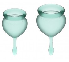 Набор темно-зеленых менструальных чаш Feel good Menstrual Cup