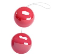 Розовые двойные вагинальные шарики с петелькой