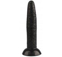 Черный гладкий анальный стимулятор - 23 см.