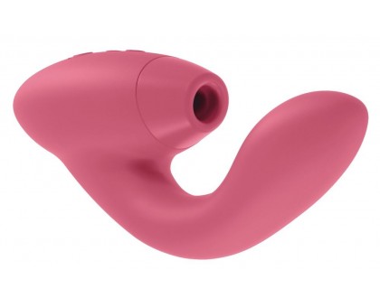 Розовый стимулятор Womanizer DUO с вагинальным отростком