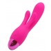 Розовый вибратор INDULGENCE Rechargeable Frolic Bunny - 18,7 см.
