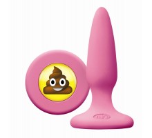 Розовая силиконовая пробка Emoji SHT - 8,6 см. 