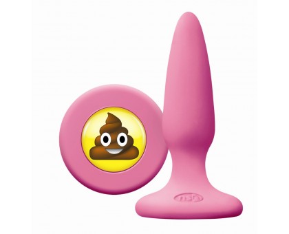 Розовая силиконовая пробка Emoji SHT - 8,6 см. 