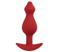 Бордовая анальная пробка Libra L - 14,2 см.